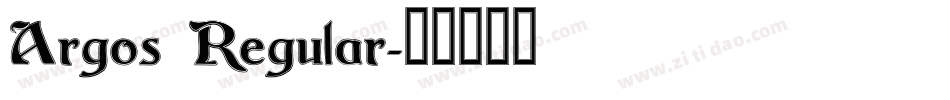 Argos Regular字体转换